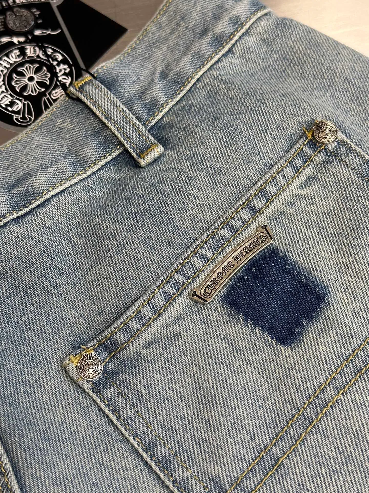 🅿️590 Crow Heart Cross Starry Sky Pastel Leather Jeans size: 31.32.33.34
